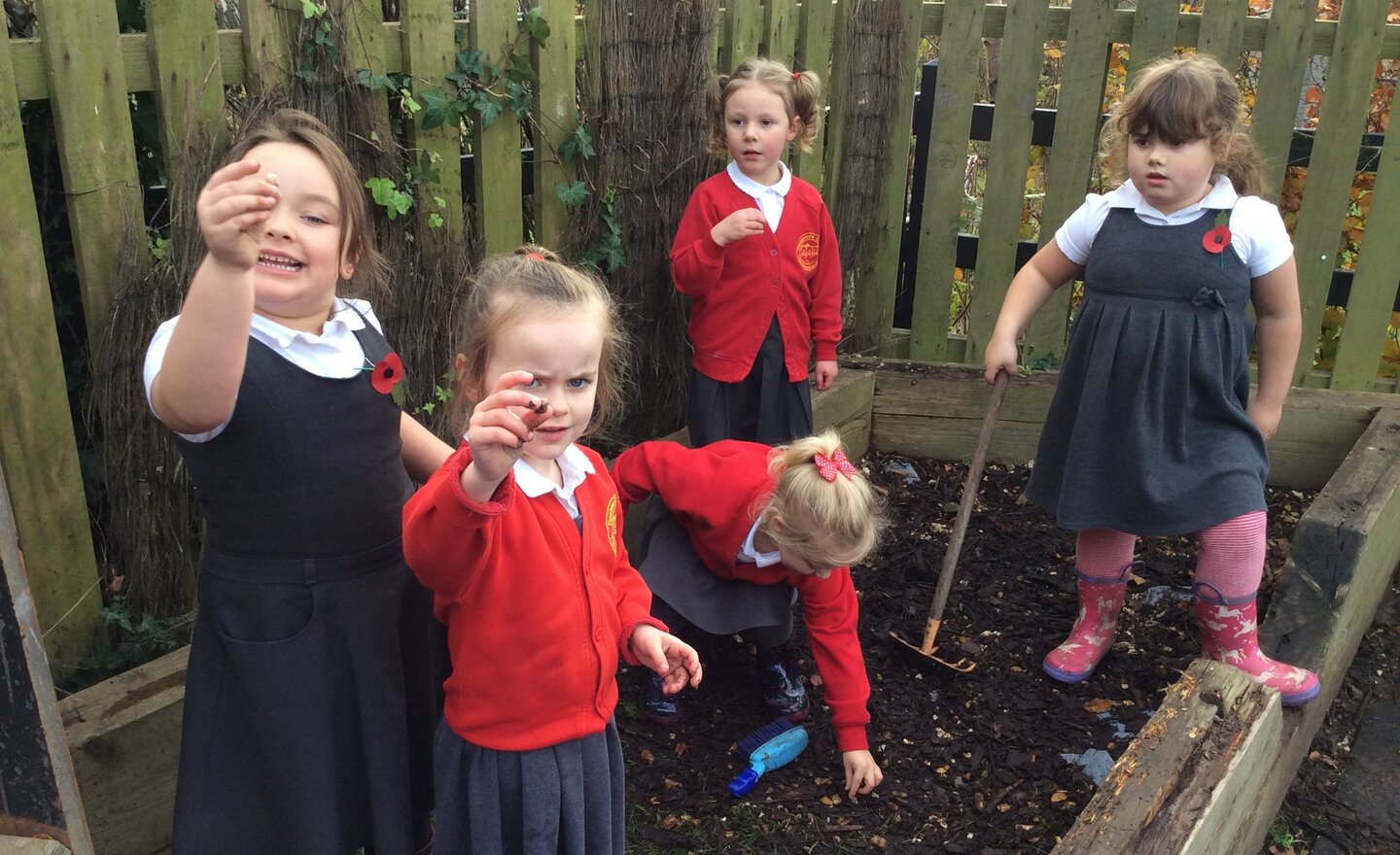 Image of Finding Dinosaur teeth in our sensory garden!